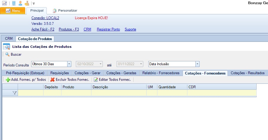 Tela Cotações de Produtos Aba Cotações - Fornecedores.jpg