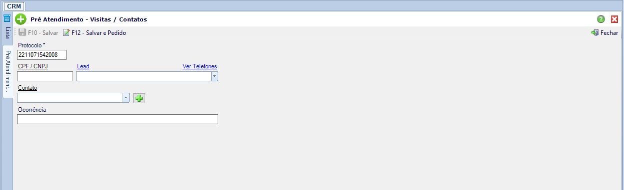 Tela Pré Atandimento - Visitas Contatos.jpg