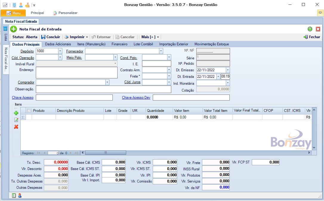 Tela Lançamento de Nota Fiscal de Entrada.jpg
