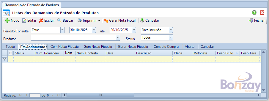Lista Romaneio Entrada aba Em Andamento.png