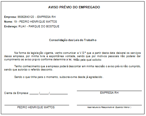 DocumentosDemissionaisRelAvisoPrevioPedidoIndenizado.png